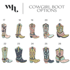 cowboy boot design options for bachelorette koozies