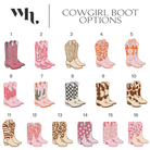 cowboy boots graphic options for bachelorette koozies