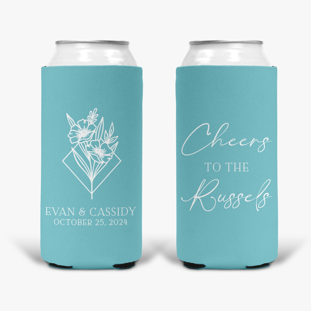 Personalized Destination Koozies For Mountain Weddings