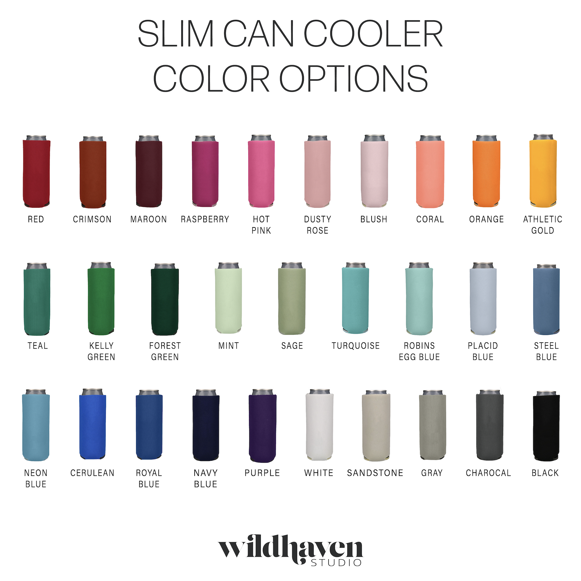 slim can cooler colors
