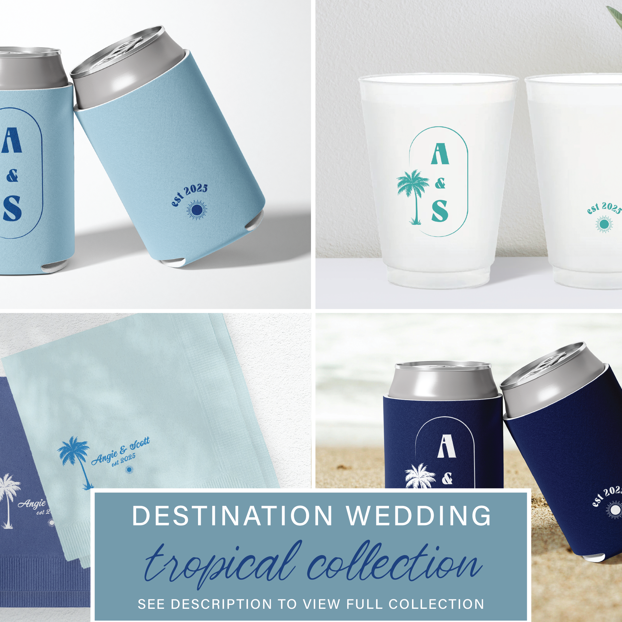 beach tropical destination wedding collection
