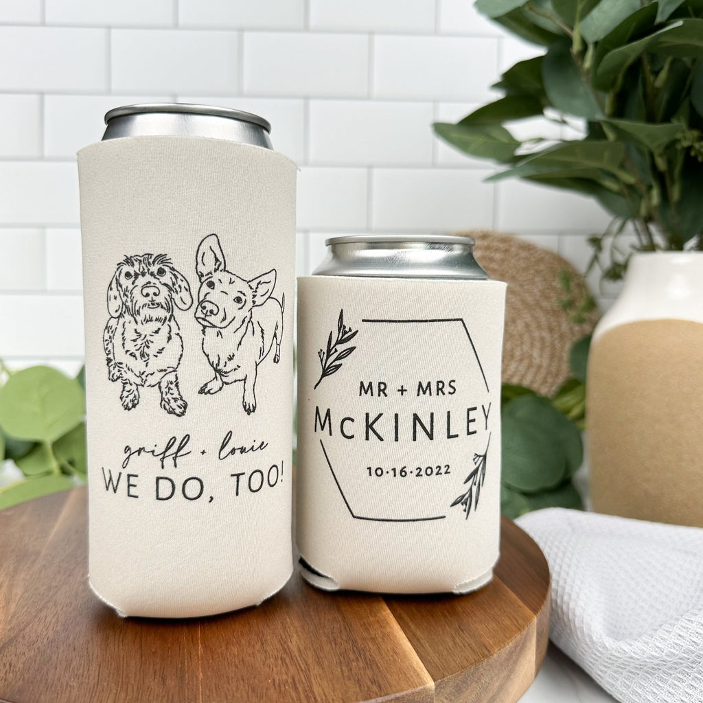 Personalized Destination Koozies For Mountain Weddings