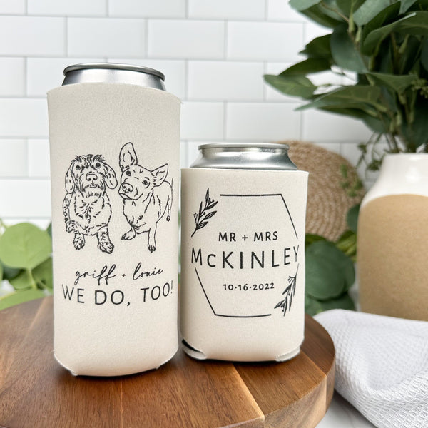 Personalized Destination Koozies For Mountain Weddings